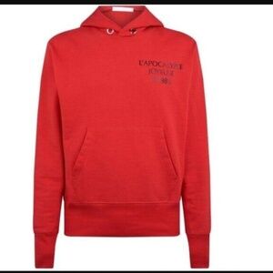 Helmut Lang Red L'apocalypse Joyeuse 1986 Hoodie